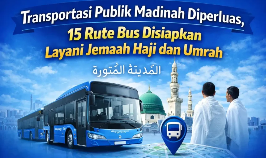 Transportasi Publik Madinah Diperluas: 15 Rute Bus Baru Siap Layani Jemaah Haji dan Umrah