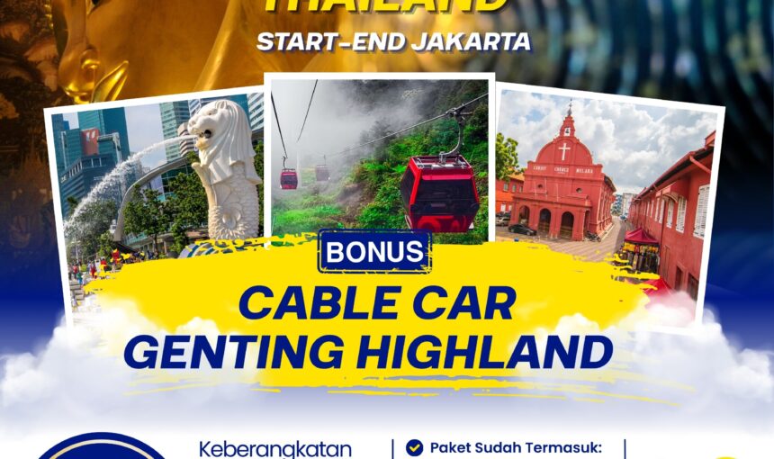 🌏 Jelajahi 3 Negara ASEAN dalam Satu Perjalanan Seru: Singapore, Malaysia & Thailand!