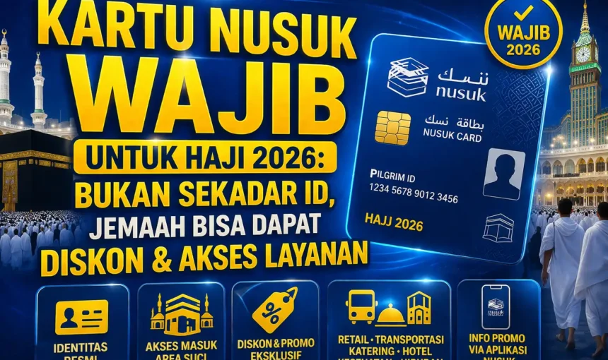 Kartu Nusuk Wajib untuk Haji 2026: Bukan Sekadar ID, Jemaah Bisa Dapat Diskon & Akses Layanan