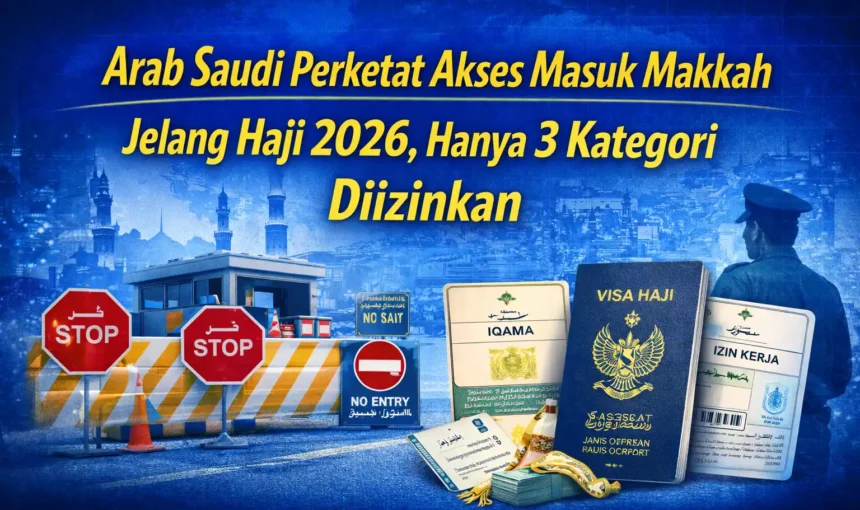 Arab Saudi Perketat Akses Masuk Makkah Jelang Haji 2026, Hanya 3 Kategori Diizinkan
