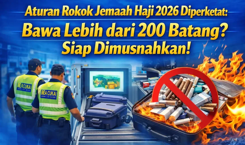 Aturan Rokok Jemaah Haji 2026 Diperketat: Bawa Lebih dari 200 Batang? Siap Dimusnahkan!