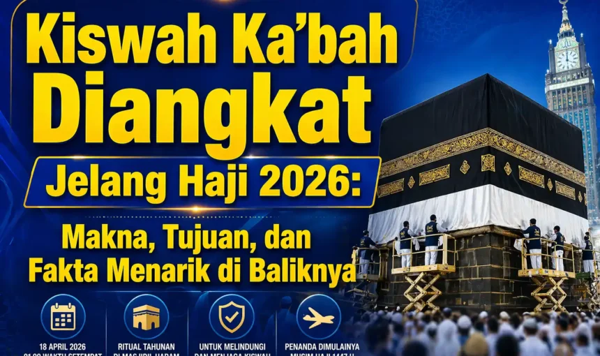Kiswah Ka’bah Diangkat Jelang Haji 2026: Makna, Tujuan, dan Fakta Menarik di Baliknya
