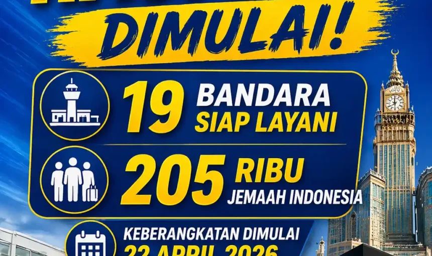 Operasional Haji 2026 Dimulai! 19 Bandara Siap Layani 205 Ribu Jemaah Indonesia