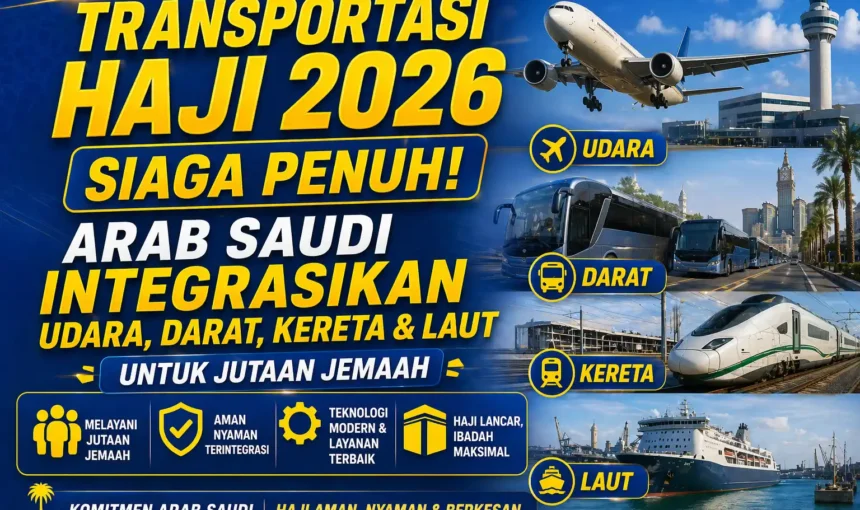 Transportasi Haji 2026 Siaga Penuh! Arab Saudi Integrasikan Udara, Darat, Kereta & Laut untuk Jutaan Jemaah