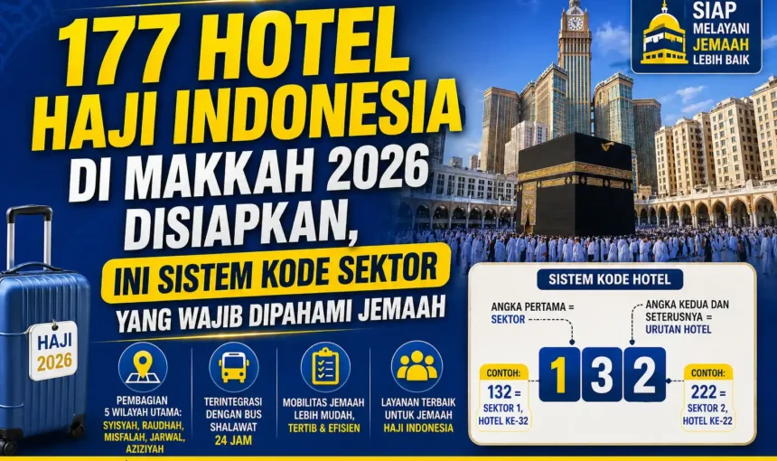 177 Hotel Haji Indonesia di Makkah 2026 Disiapkan, Ini Sistem Kode Sektor yang Wajib Dipahami Jemaah