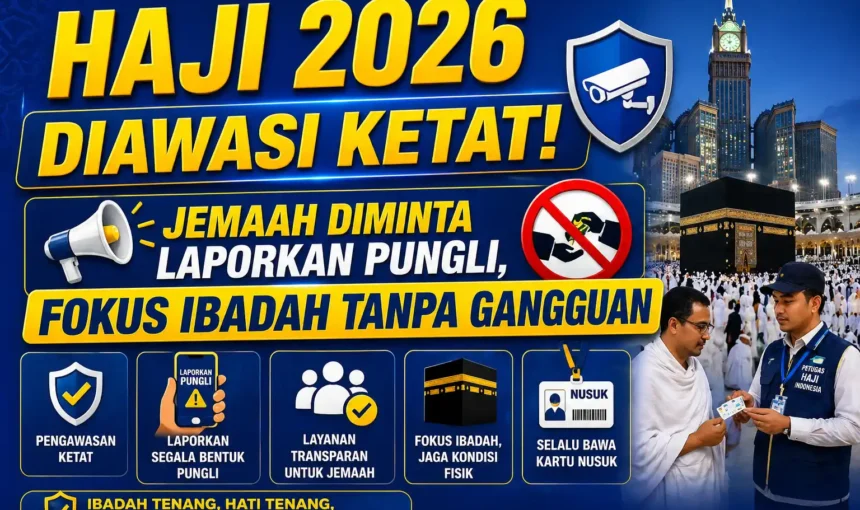 Haji 2026 Diawasi Ketat! Jemaah Diminta Laporkan Pungli, Fokus Ibadah Tanpa Gangguan