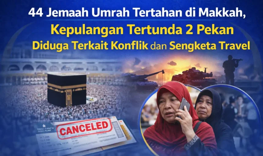 44 Jemaah Umrah Tertahan di Makkah, Kepulangan Tertunda 2 Pekan Diduga Terkait Konflik dan Sengketa Travel