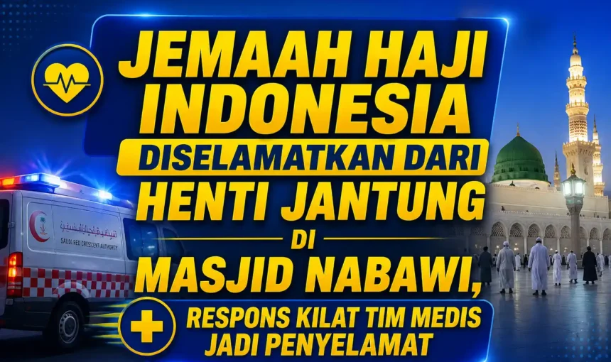 Jemaah Haji Indonesia Diselamatkan dari Henti Jantung di Masjid Nabawi, Respons Kilat Tim Medis Jadi Penyelamat