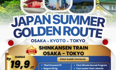 FLASH SALE!! JAPAN SUMMER GOLDEN ROUTE AGUSTUS 2026
