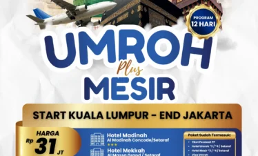 HOT SALE!! UMROH PLUS MESIR SEPTEMBER – OKTOBER 2026