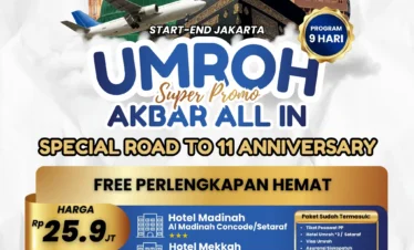 SPECIAL ANNIV!! UMROH AKBAR VERSARY ALL IN HEMAT OKTOBER 2026 (FREE PERLENGKAPAN HEMAT)
